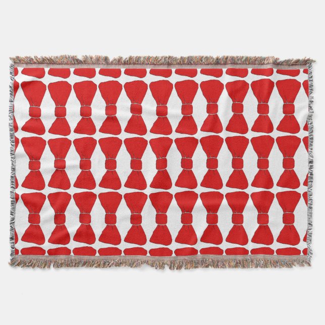 Abstract Colours and Bow Ties Throw Blanket (Front)