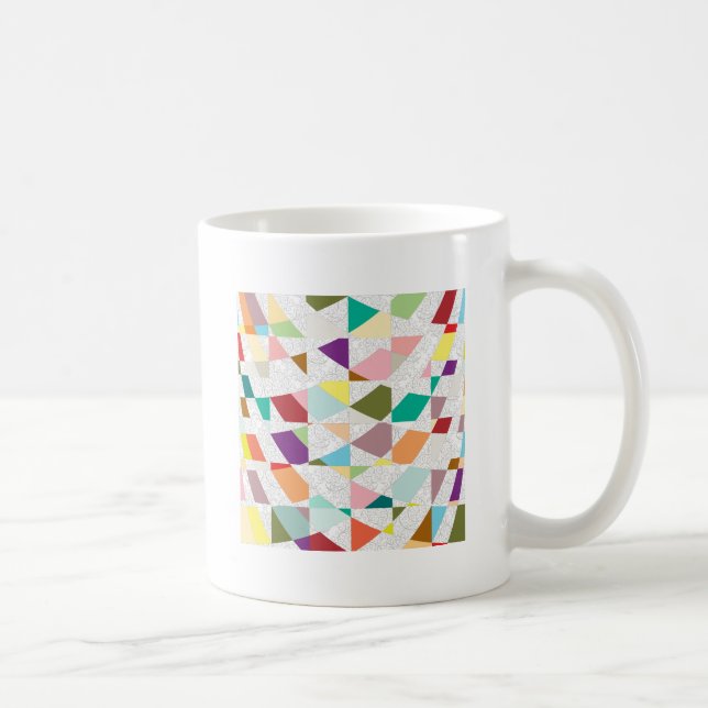 Abstract Colours Damask Coffee Mug (Right)