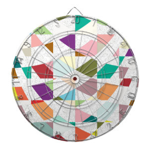 Abstract Colours Damask Dartboard