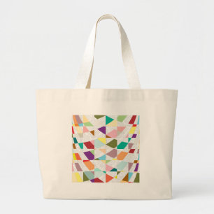 Abstract Colours Damask Large Tote Bag