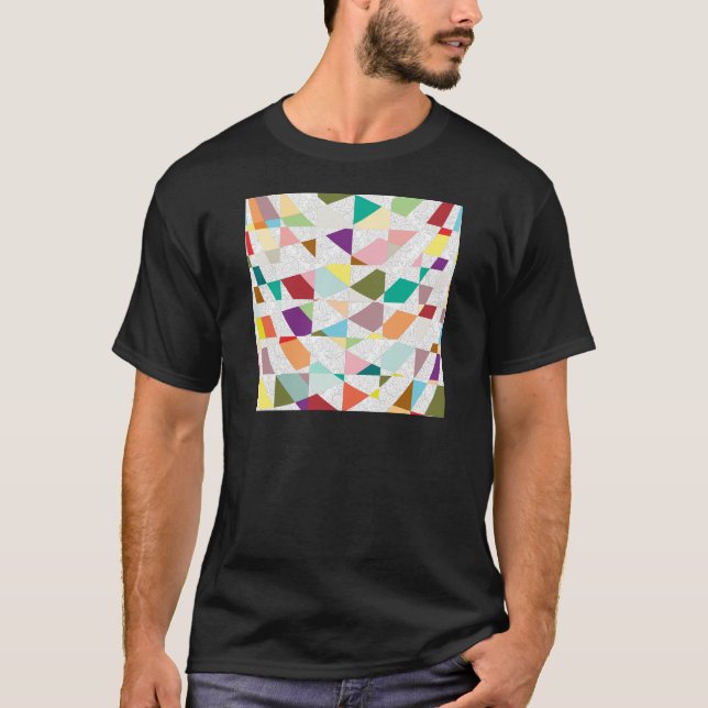 Abstract Colours Damask T-Shirt (Front)