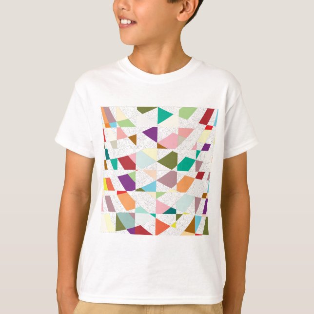 Abstract Colours Damask T-Shirt (Front)