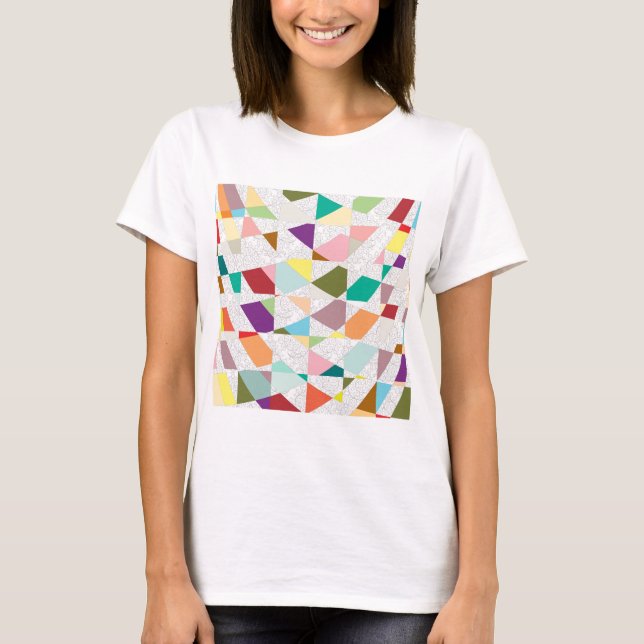 Abstract Colours Damask T-Shirt (Front)