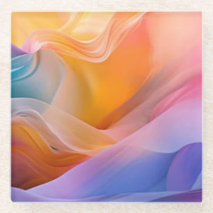 Abstract Colours Glass Coaster