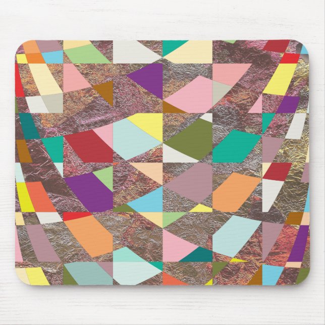 Abstract Colours Glitter Mouse Pad (Front)