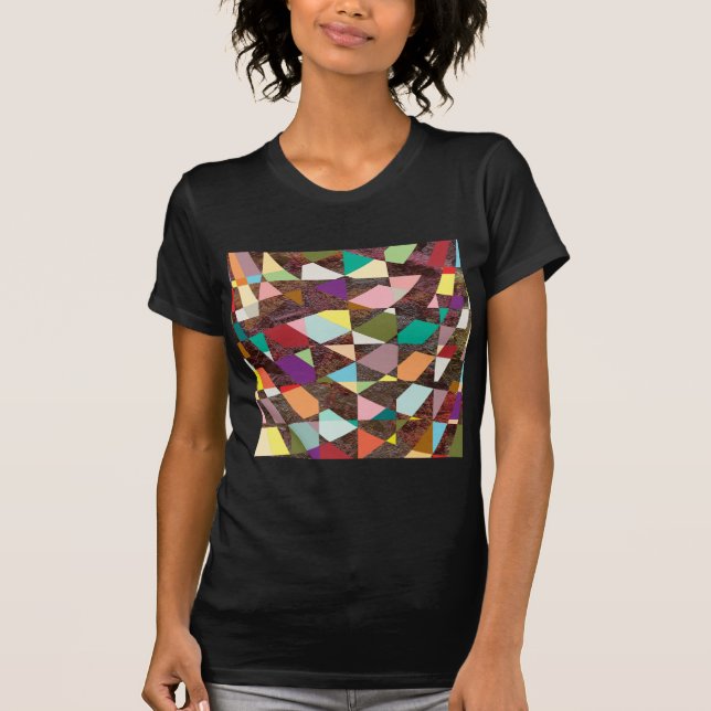 Abstract Colours Glitter T-Shirt (Front)