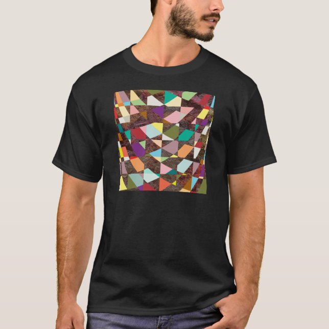 Abstract Colours Glitter T-Shirt (Front)