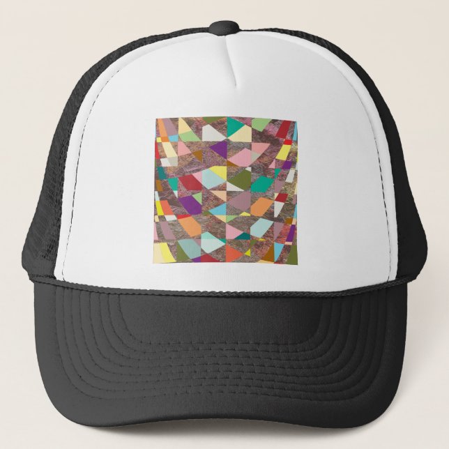 Abstract Colours Glitter Trucker Hat (Front)