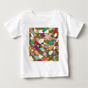 Abstract Colours Gold Foil Baby T-Shirt