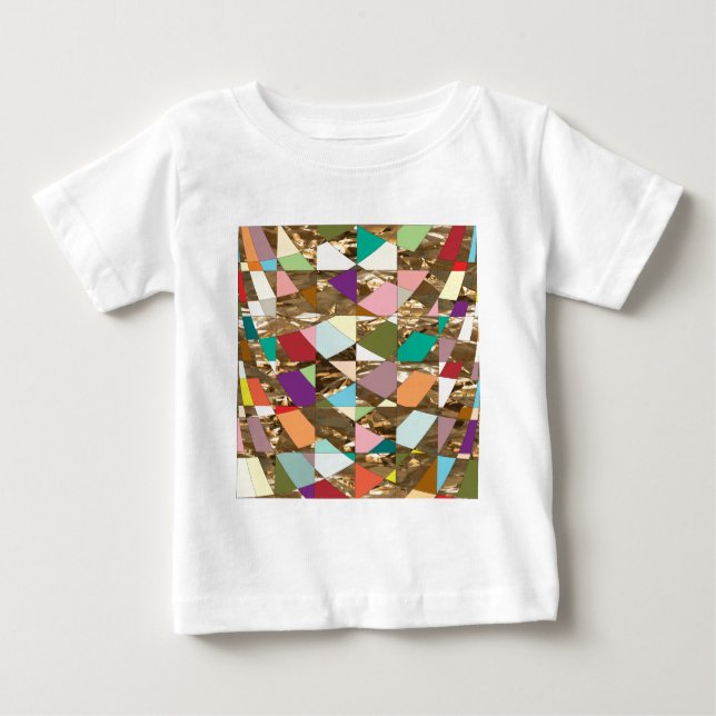 Abstract Colours Gold Foil Baby T-Shirt (Front)