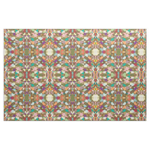 Abstract Colours Gold Foil Fabric