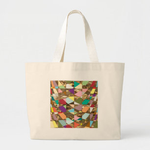 Abstract Colours Gold Foil Large Tote Bag