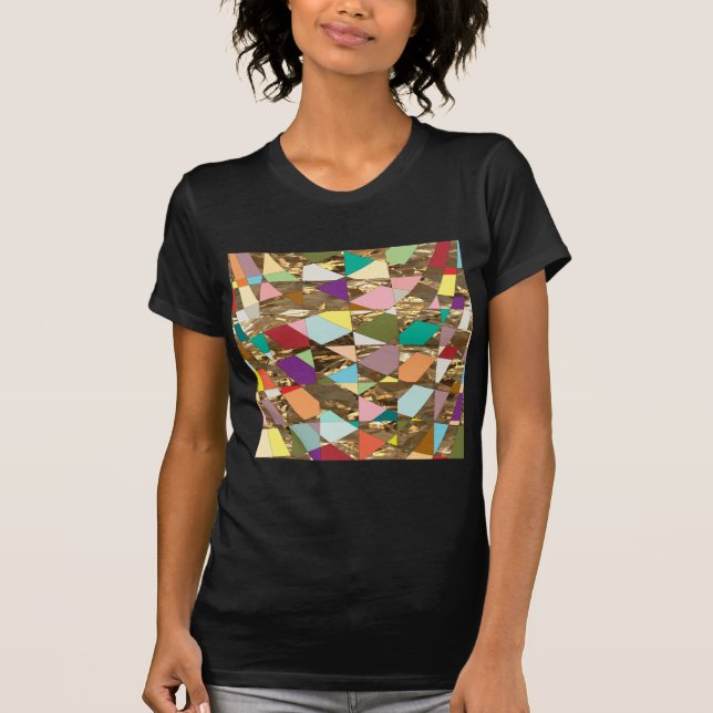 Abstract Colours Gold Foil T-Shirt (Front)