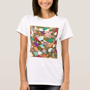 Abstract Colours Gold Foil T-Shirt