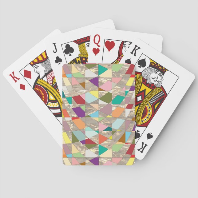Abstract Colours Gold Playing Cards (Back)