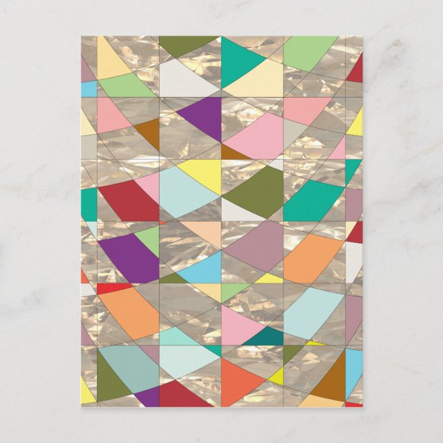 Abstract Colours Gold Postcard (Front)