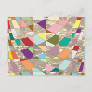 Abstract Colours Gold Postcard