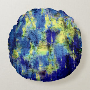 Abstract Colours Painting #129 Round Cushion