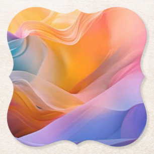 Abstract Colours Paper Coaster