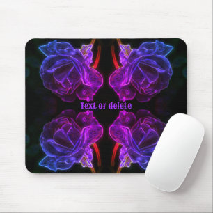 Abstract Colours Rose Flower Personalised Mouse Pad