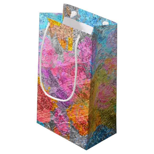 Abstract Colours Small Gift Bag (Back Angled)