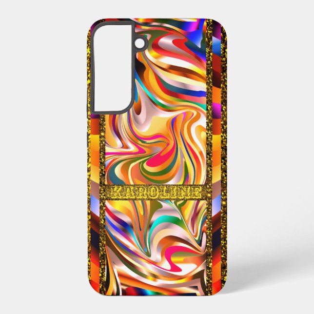 Abstract Colours Stylish Samsung Galaxy S22+ Case (Back)