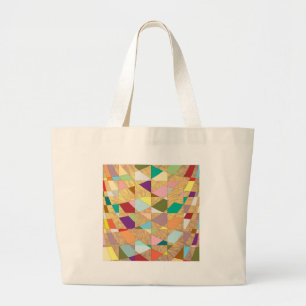 Abstract Colours Sun Burst Large Tote Bag