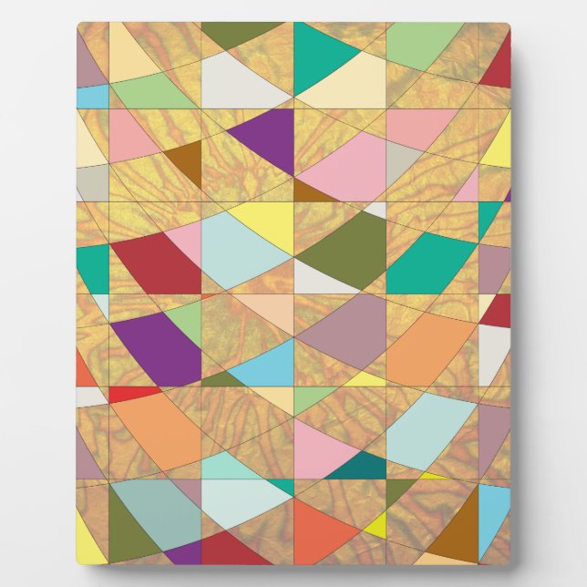 Abstract Colours Sun Burst Plaque (Front)