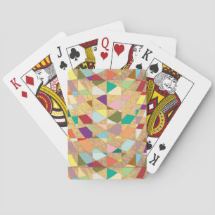 Abstract Colours Sun Burst Playing Cards