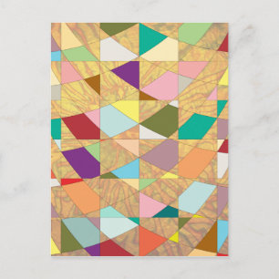 Abstract Colours Sun Burst Postcard