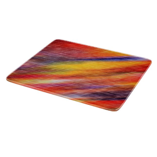 Abstract Colours Sunset Cutting Board (Corner)