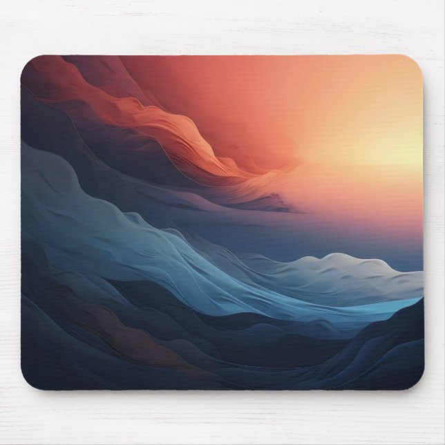 Abstract Colours Sunset Mouse Pad (Front)