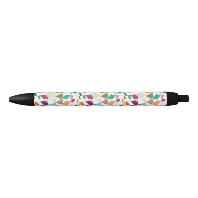 Abstract Colours Tapestry Black Ink Pen (Front)