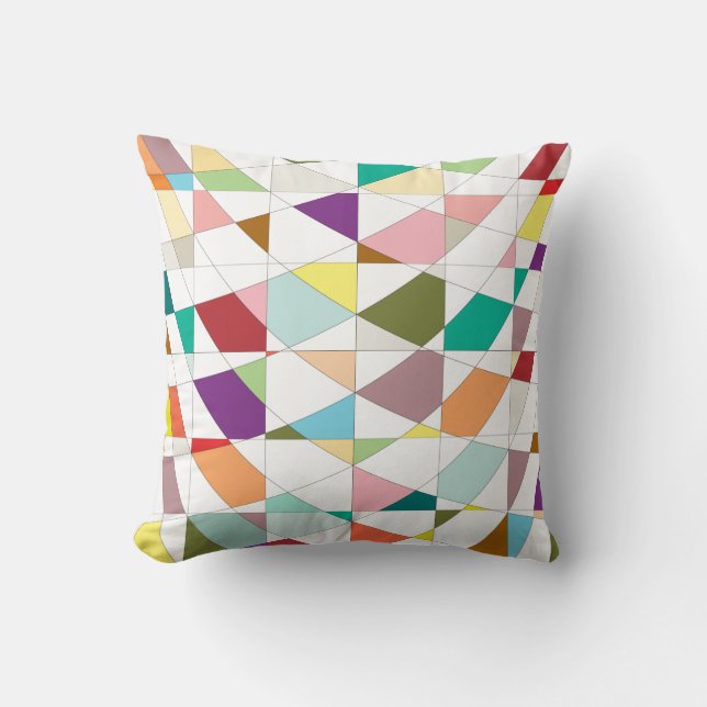 Abstract Colours Tapestry Cushion (Front)