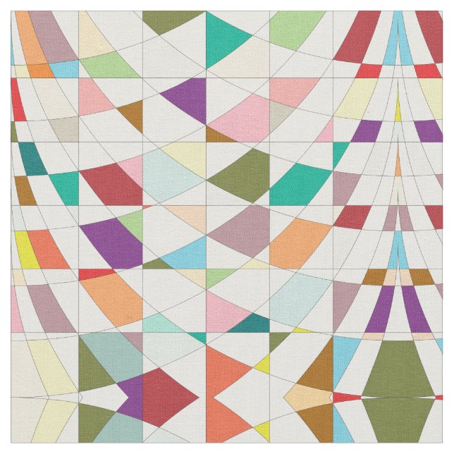Abstract Colours Tapestry Fabric (Close Up)