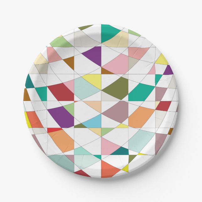 Abstract Colours Tapestry Paper Plate (Front)