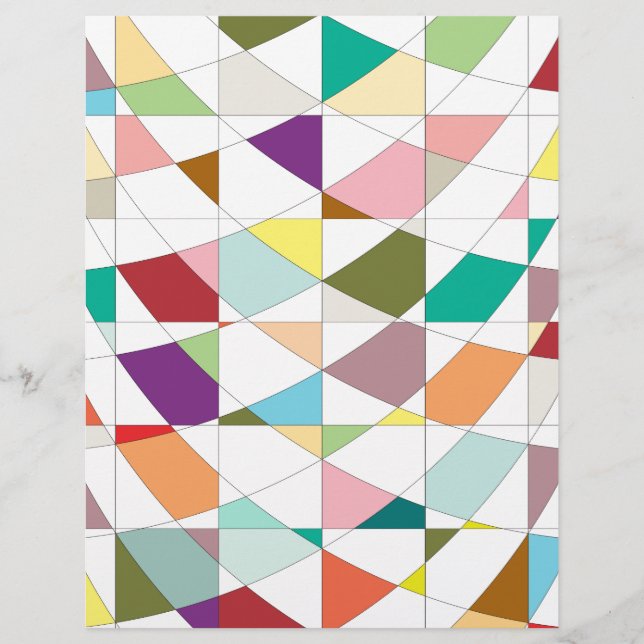 Abstract Colours Tapestry Scrapbook Paper (Front)
