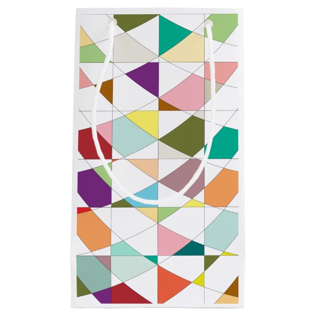 Abstract Colours Tapestry Small Gift Bag (Front)