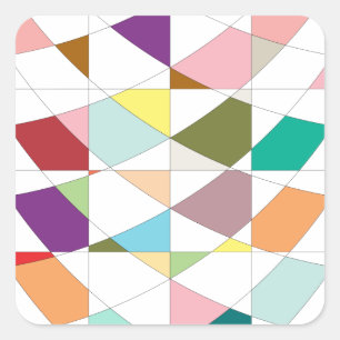 Abstract Colours Tapestry Square Sticker