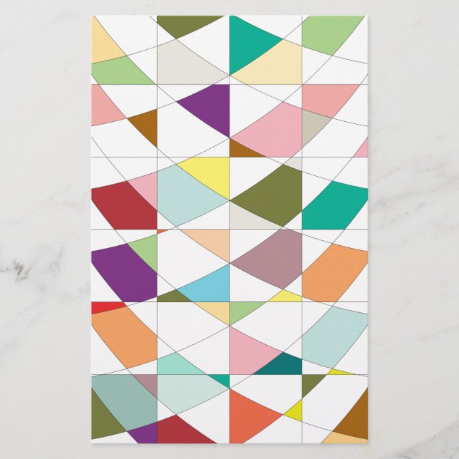 Abstract Colours Tapestry Stationery (Front)