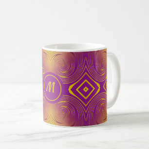 abstract colrful swirl pattern coffee mug