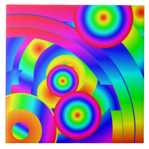 Abstract Comet Ceramic Tile