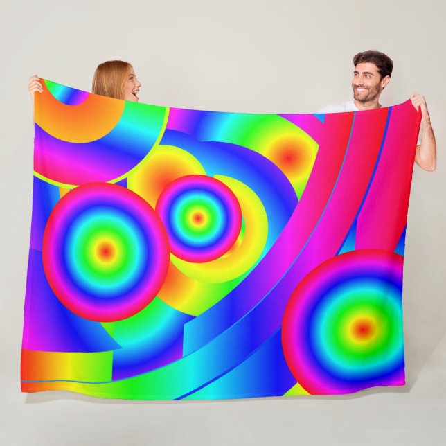 Abstract Comet Fleece Blanket (In Situ)