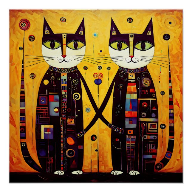 Abstract Companions: A Tale of Two Cats Poster (Front)