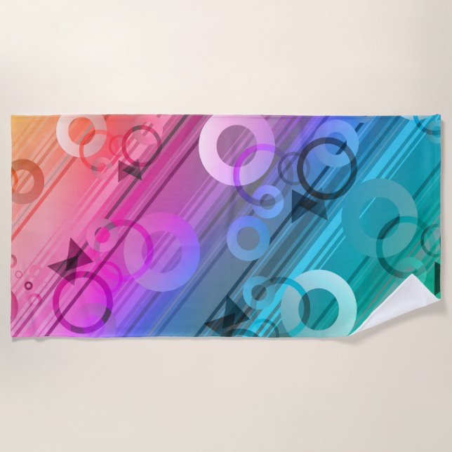 Abstract Composition Beach Towel (Front)