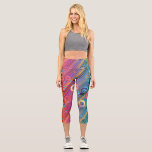 Abstract Composition Capri Leggings