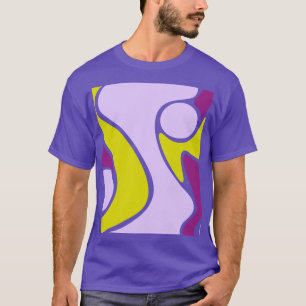 Abstract composition in purple and green colours T-Shirt
