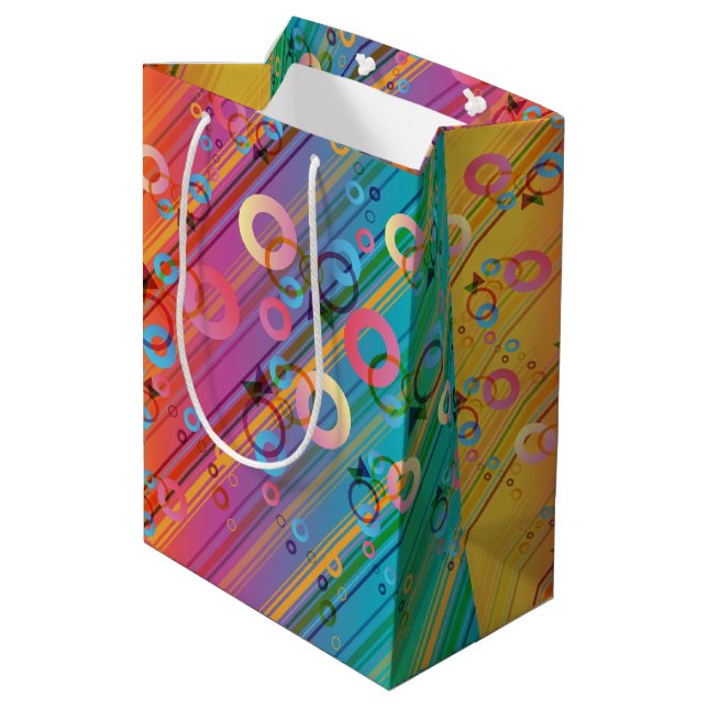 Abstract Composition Medium Gift Bag (Back Angled)