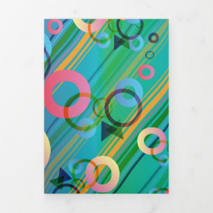Abstract Composition Tri-Fold Holiday Card