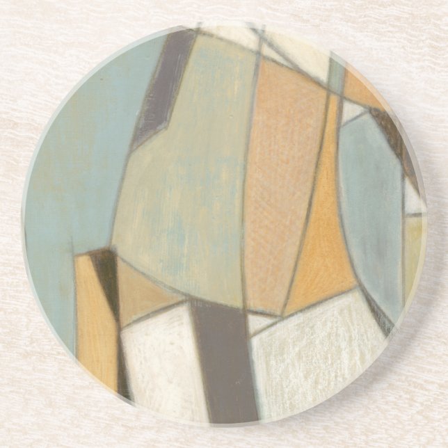 Abstract Composition with Muted Colours Coaster (Front)